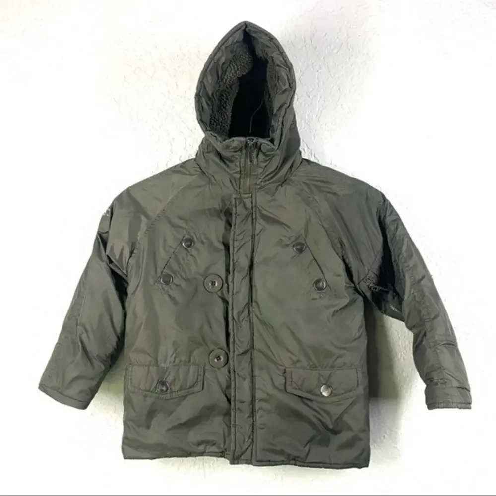 GUESS Green Hooded Zip-Up Parka‎ Winter Coat - Youth